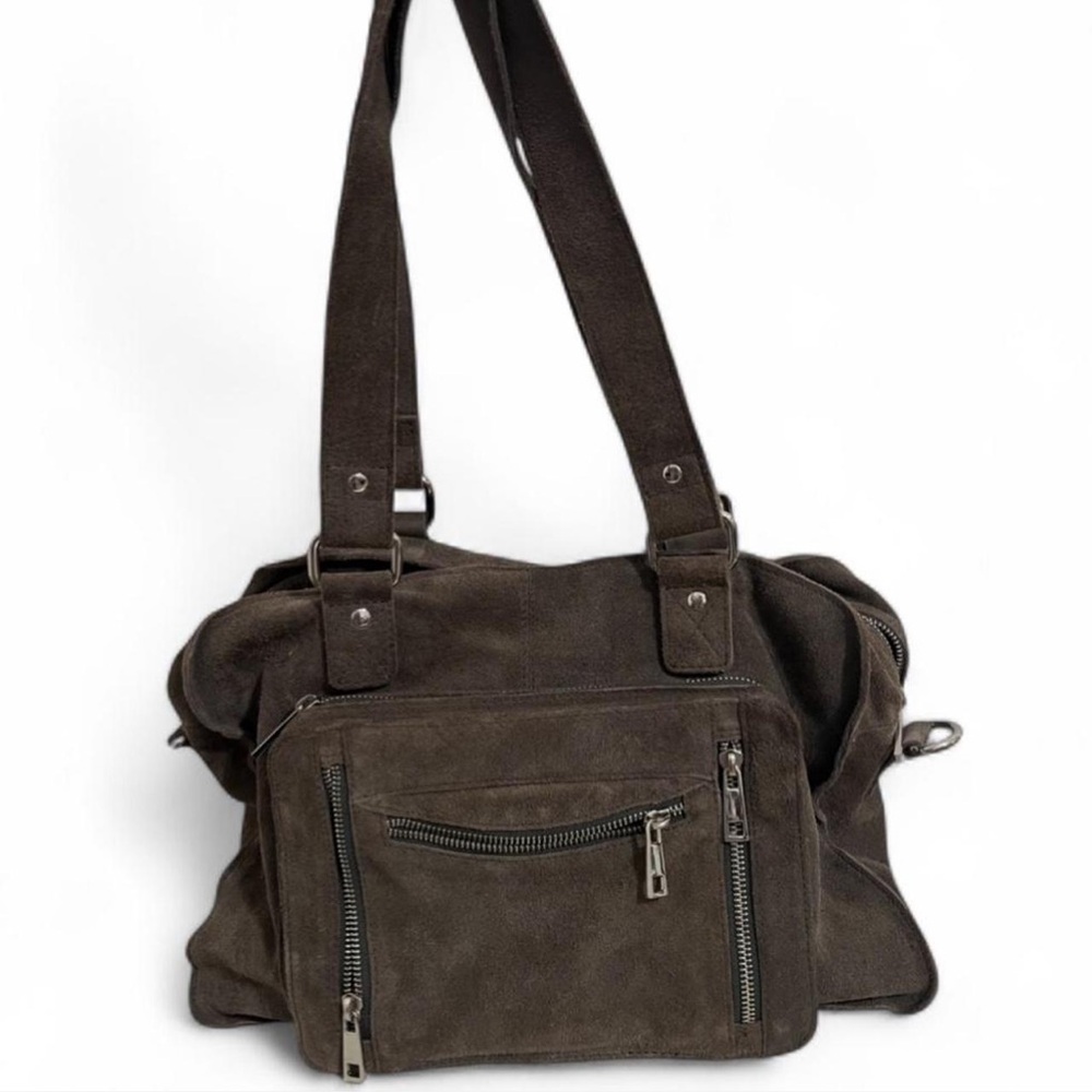 Free People x NUNOO Millie Suede Tote Brown Bag